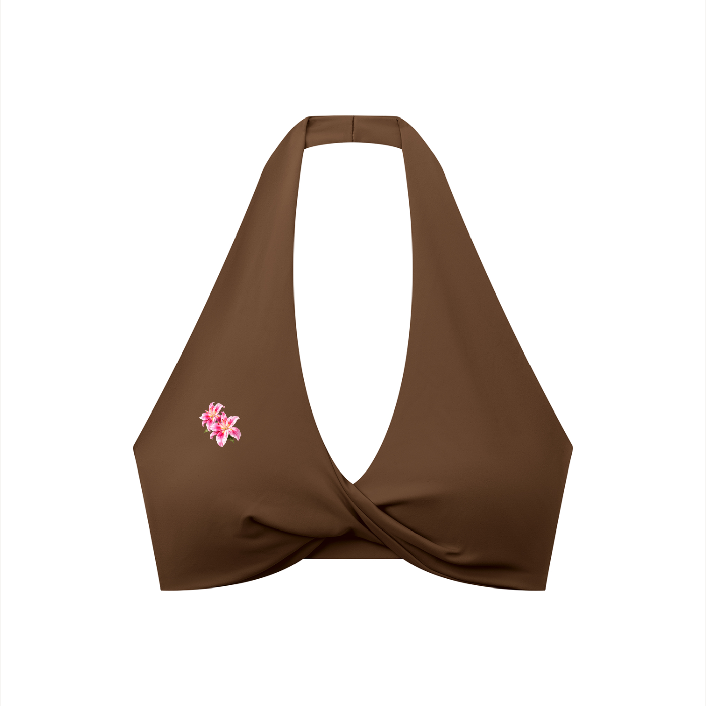 LTS Women's Pleated Halter gym/Sports Bra