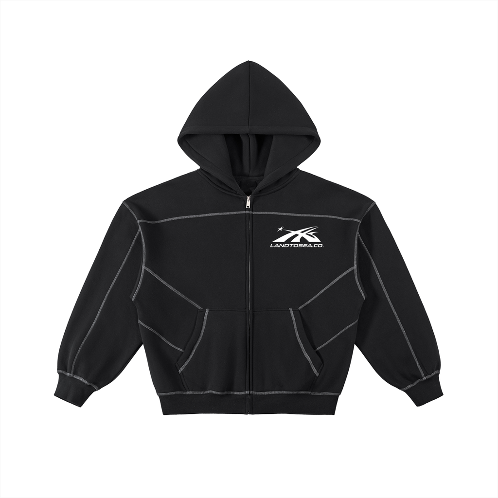 LANDTOSEA star Stitched hoodie