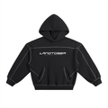 LANDTOSEA custom globe hoodie zip less