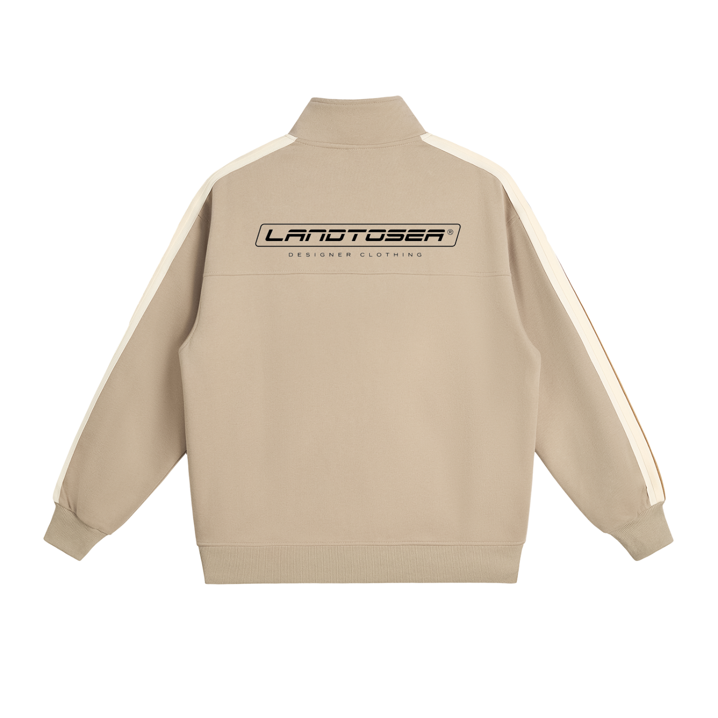 DESIGNER zip up crew white logo