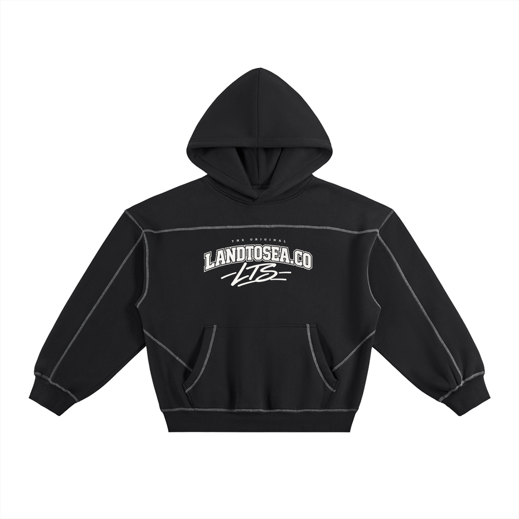 LANDTOSEA zipless stiched hoodie