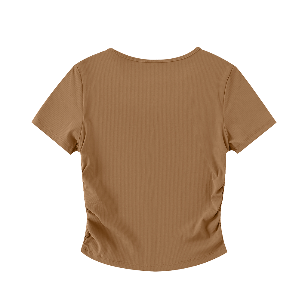 LTS Ruched Bodycon Crop Top