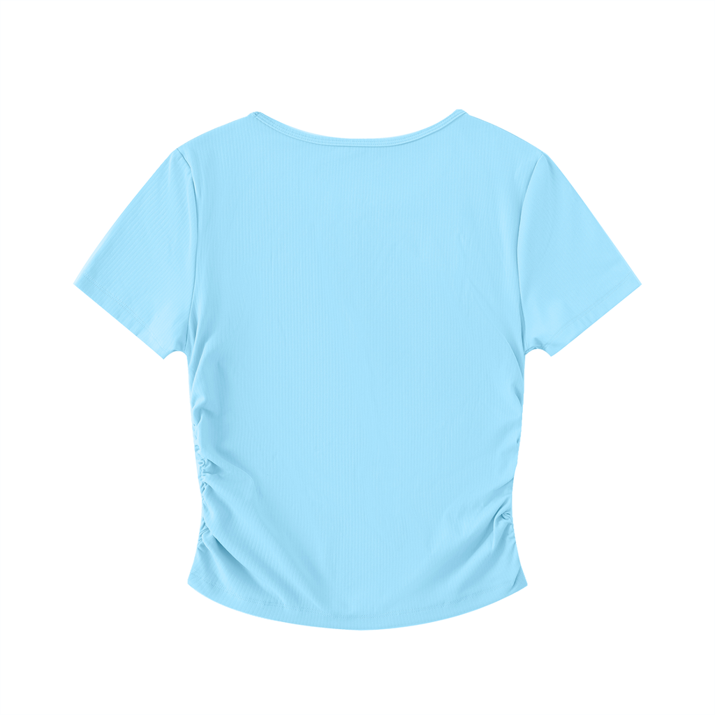 LTS Ruched Bodycon Crop Top