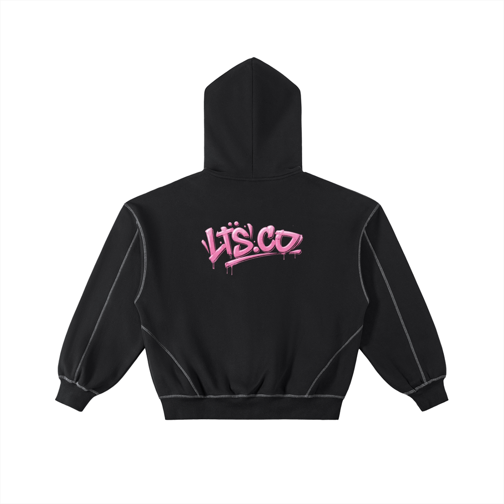LANDTOSEA graffiti Stitched hoodie