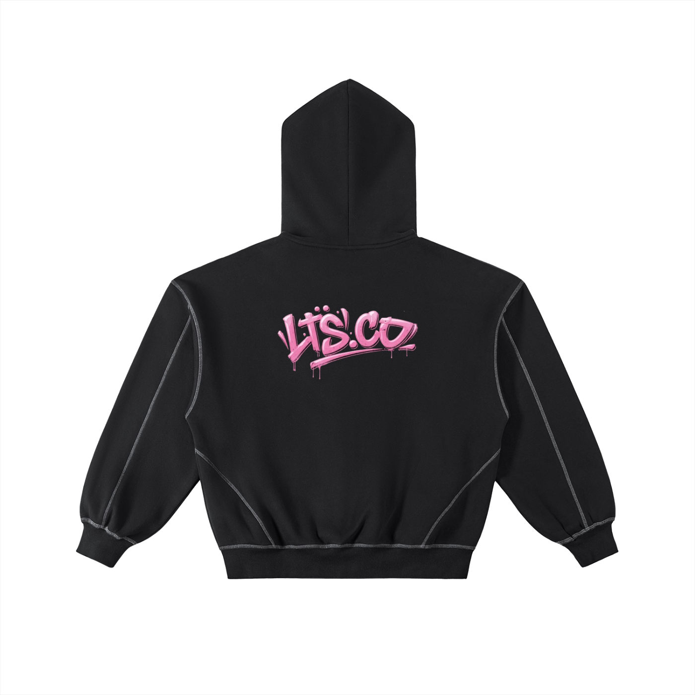 LANDTOSEA graffiti Stitched hoodie