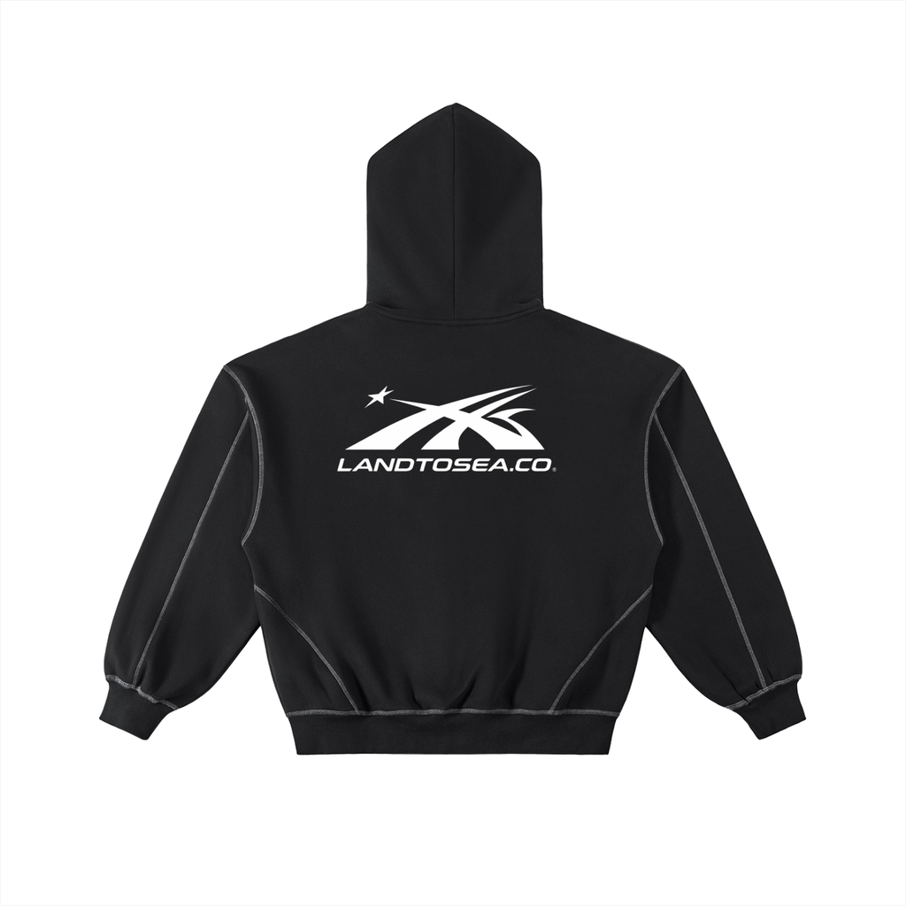 LANDTOSEA star Stitched hoodie