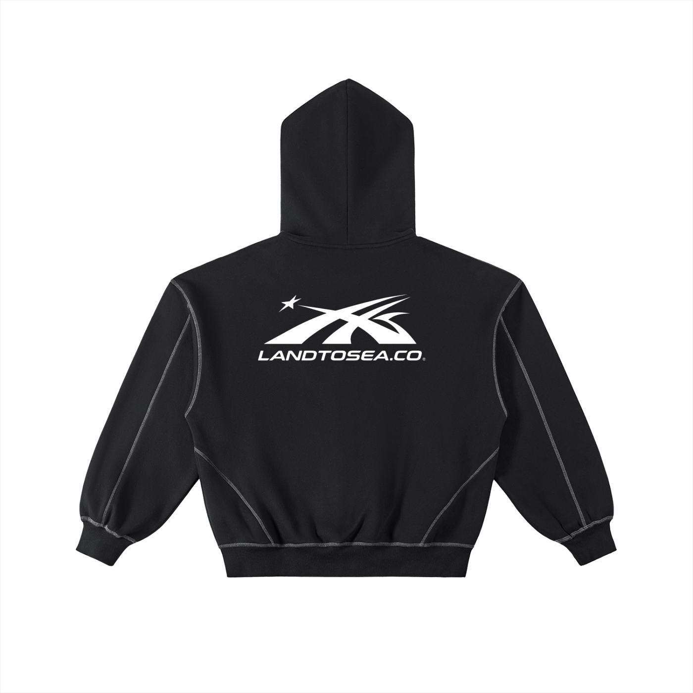 LANDTOSEA star Stitched hoodie