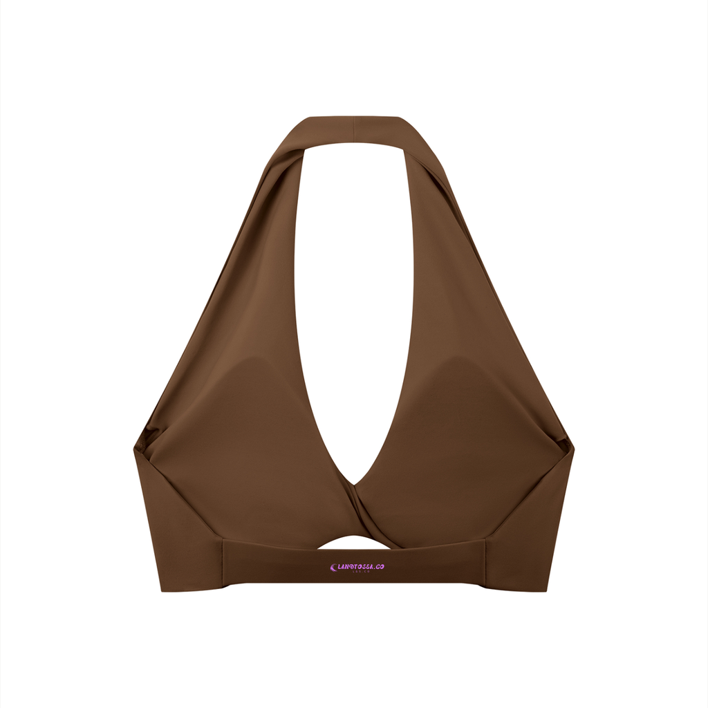 LTS Women's Pleated Halter gym/Sports Bra